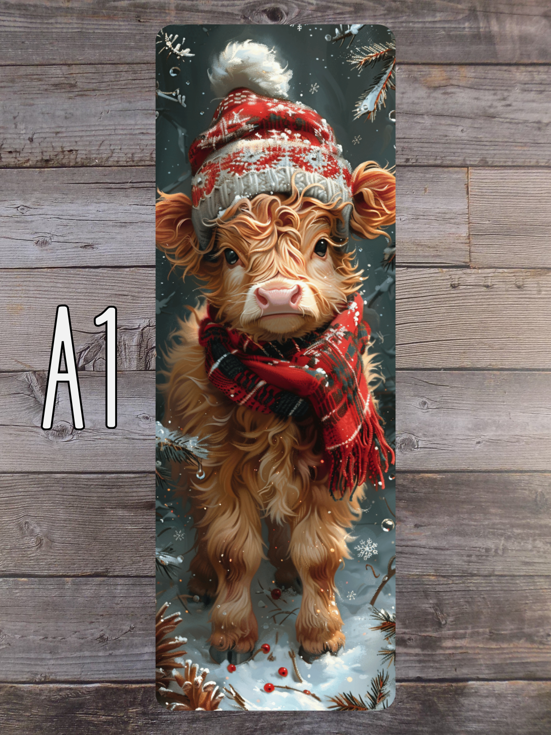 Christmas Highland Cow A Standard Bookmarks
