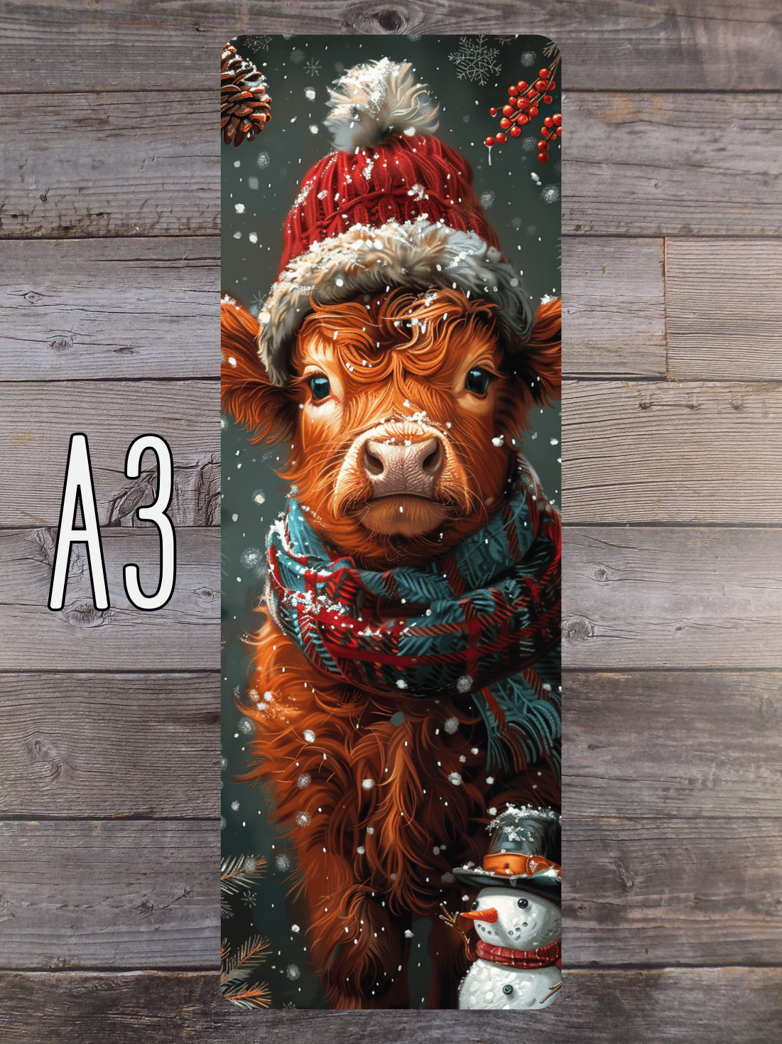 Christmas Highland Cow A Standard Bookmarks