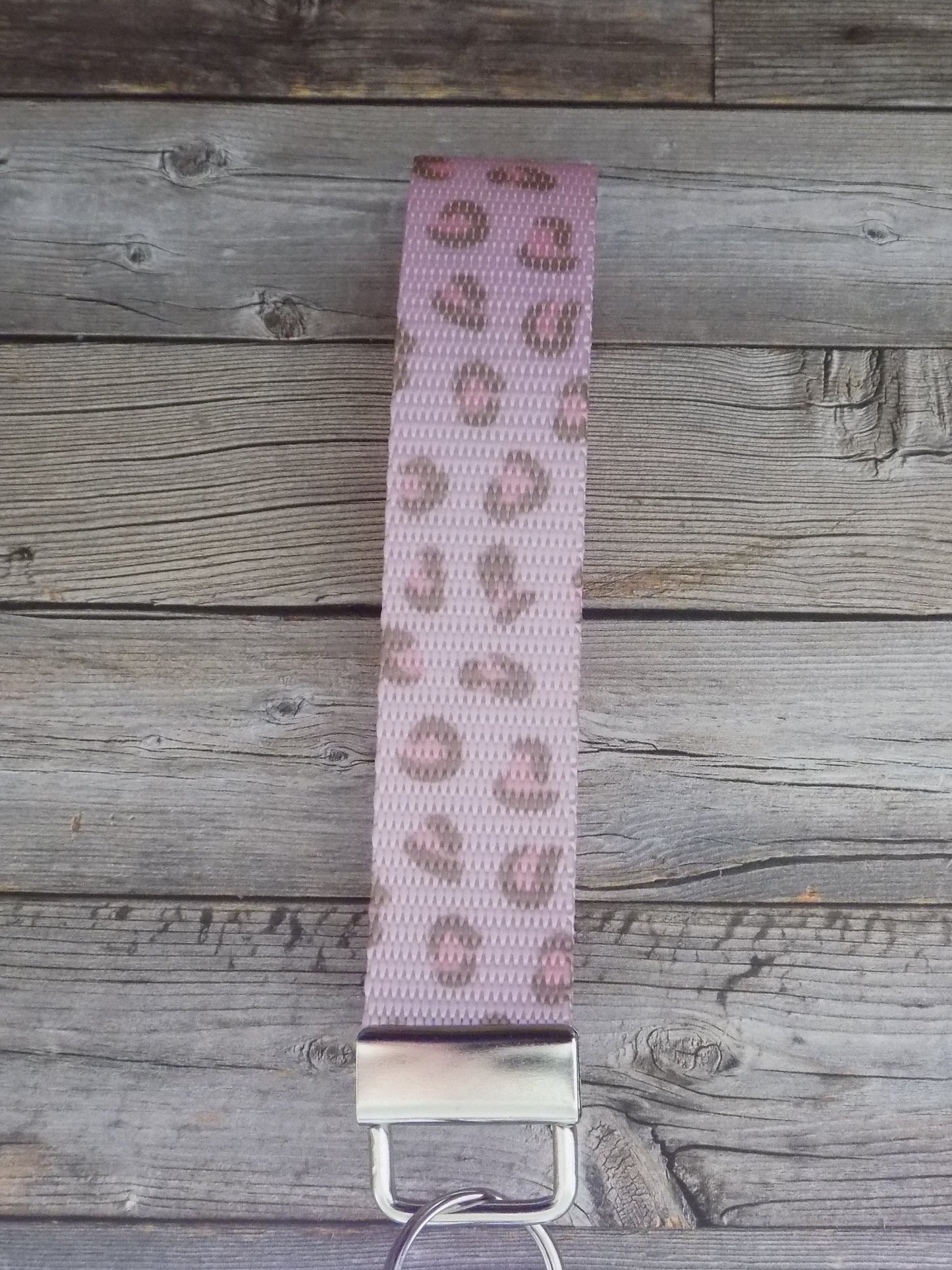 Keychain Wristlet - Pink Leopard Print 4