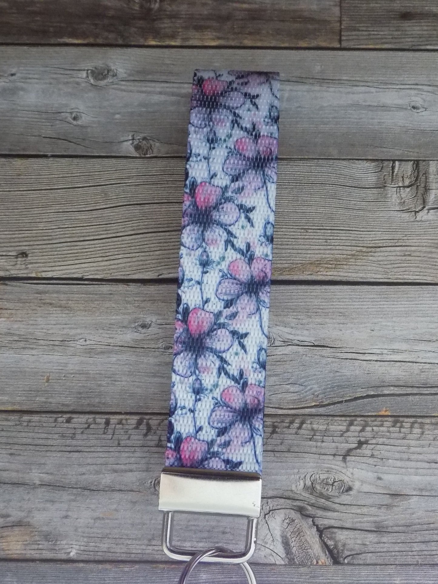 Keychain Wristlet - Inky Petal 3