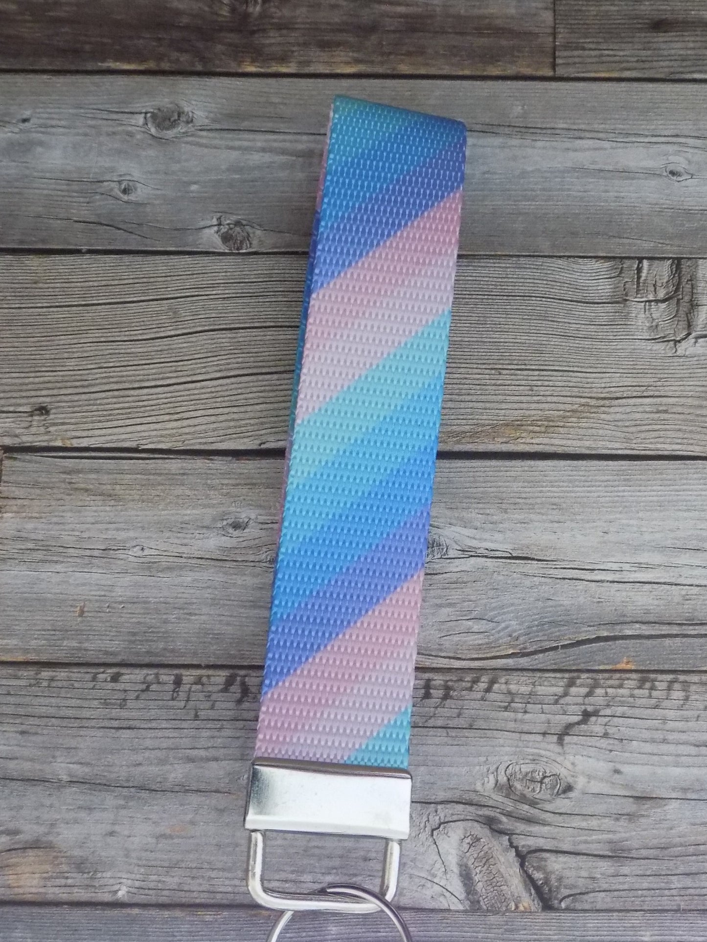 Keychain Wristlet - Mermaid Rainbow Diagonal