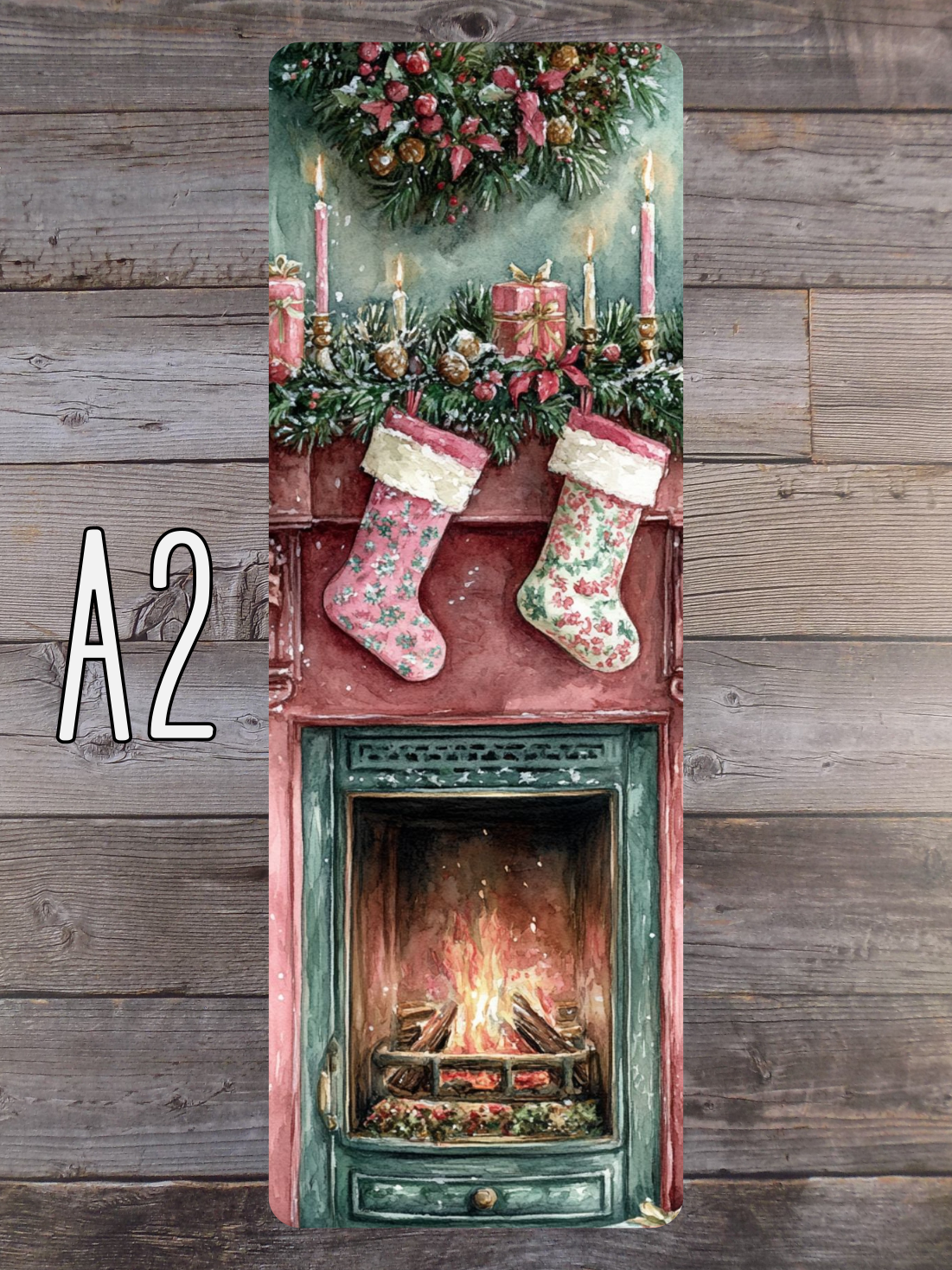 Pink and Mint Christmas A Standard Bookmarks