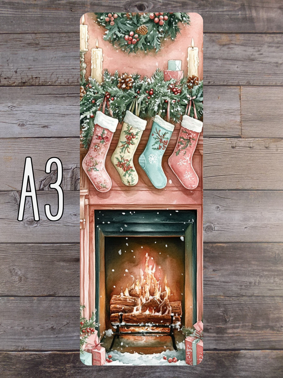 Pink and Mint Christmas A Standard Bookmarks