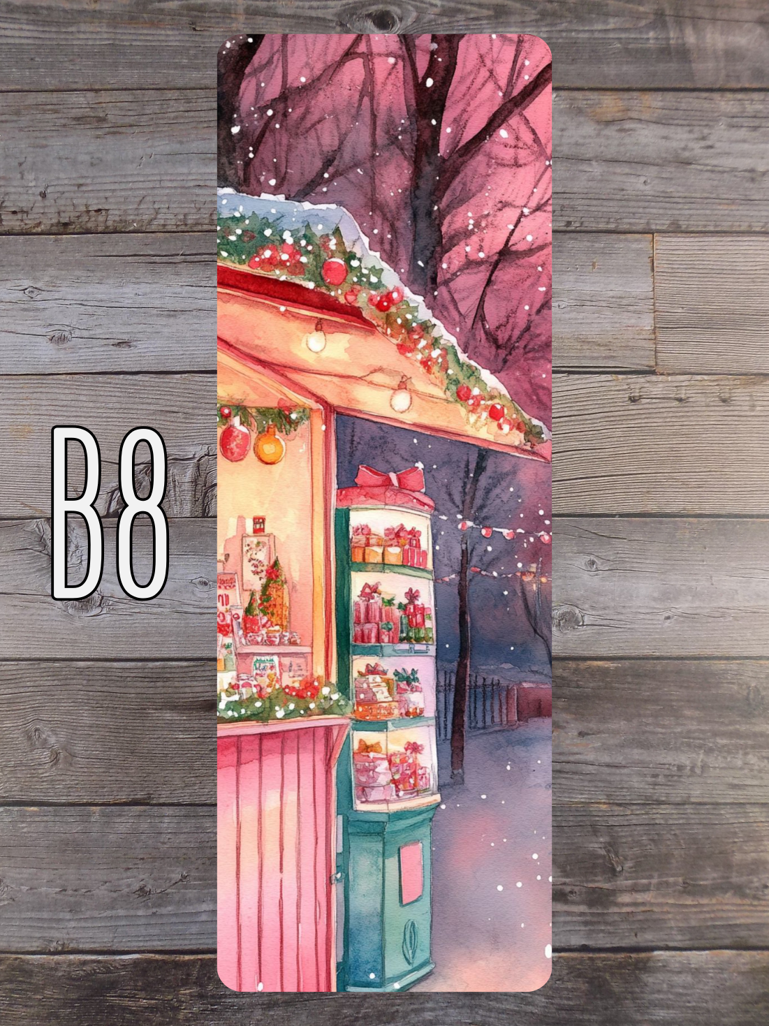 Pink and Mint Christmas B Standard Bookmarks