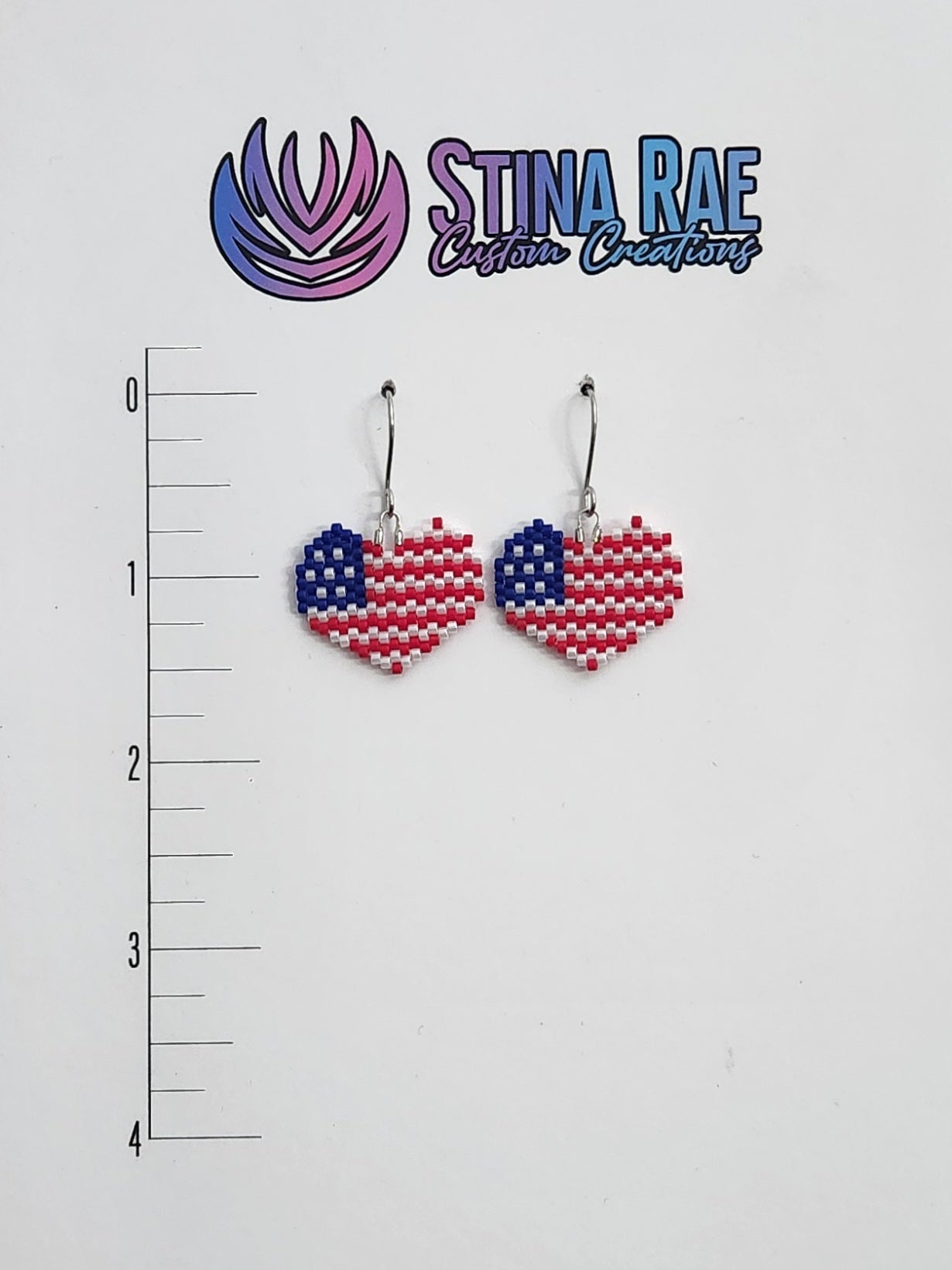 America Heart Earrings