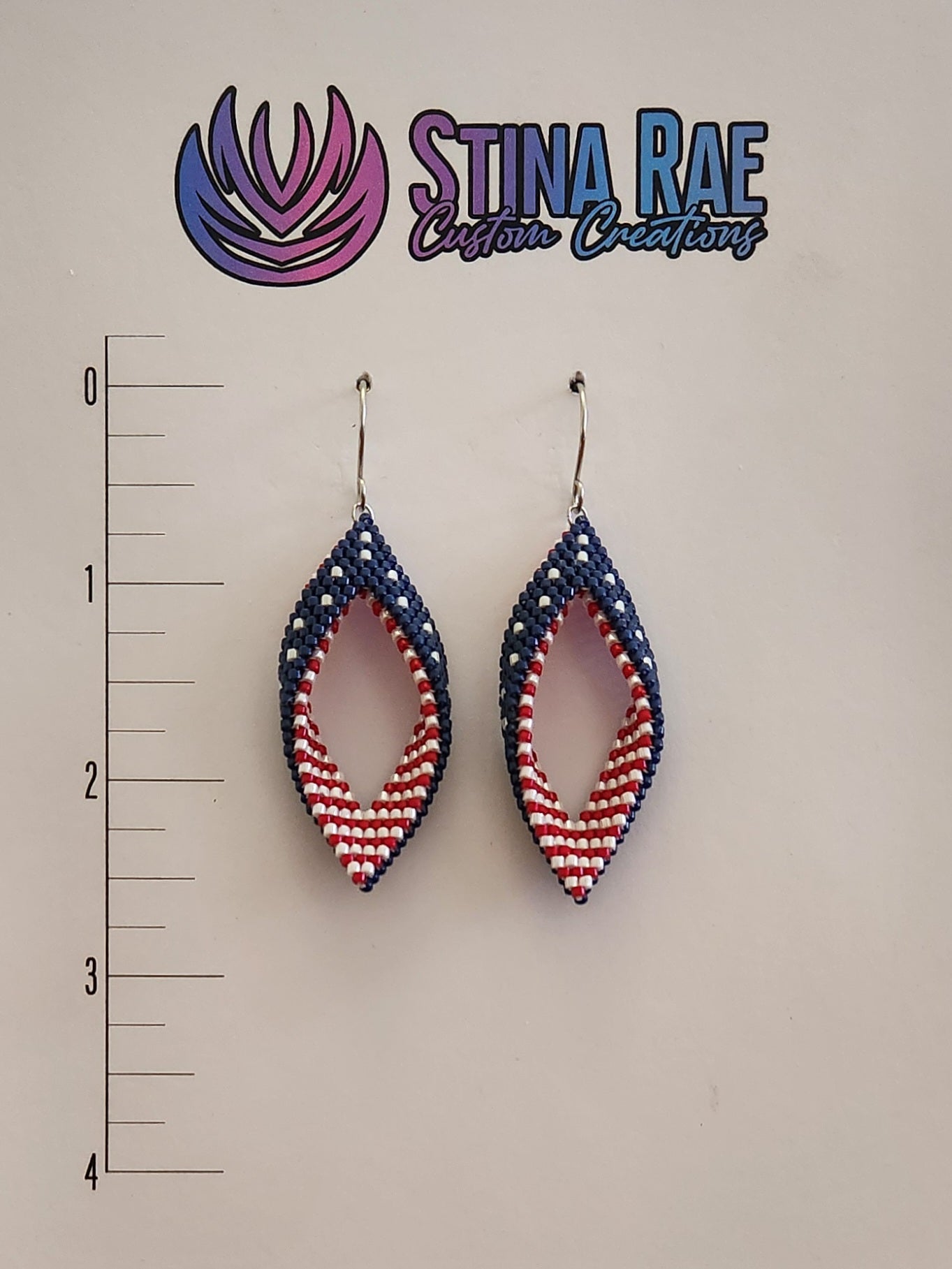 American Folded Leaf Earrings