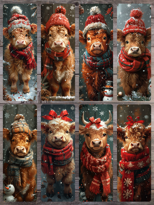 Christmas Highland Cow A Standard Bookmarks