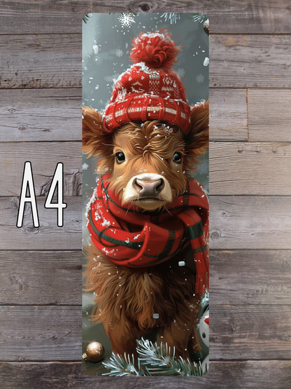 Christmas Highland Cow A Standard Bookmarks