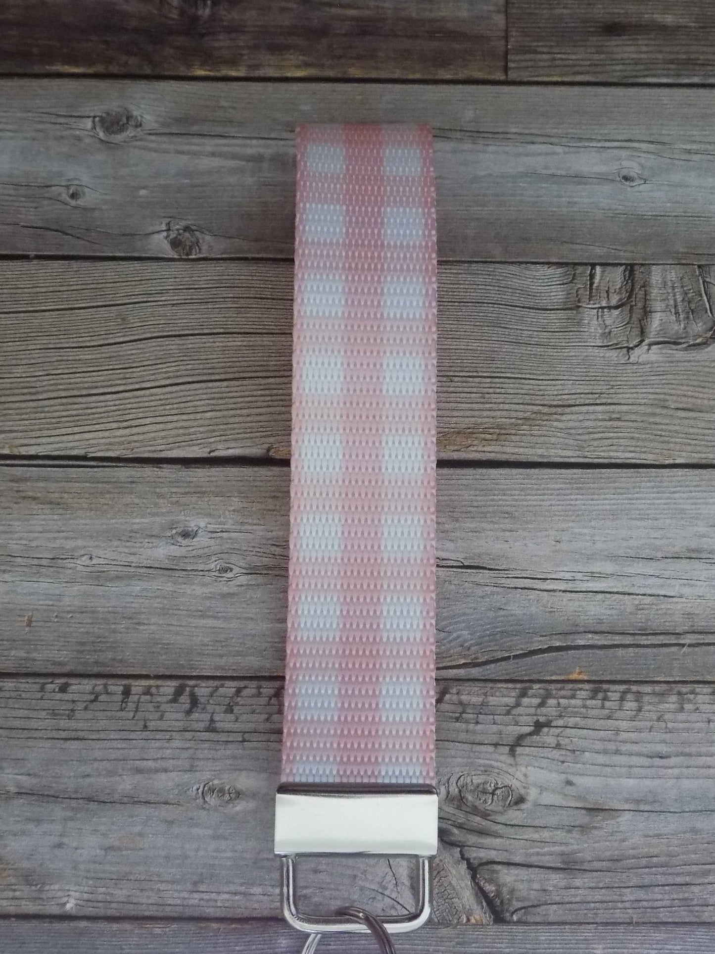 Keychain Wristlet - Be Mine Pink Checkered
