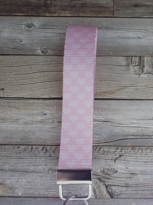 Keychain Wristlet - Mermaid Rainbow Pink Hearts