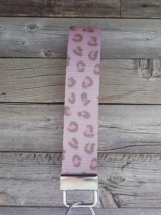 Keychain Wristlet - Pink Leopard Print 4