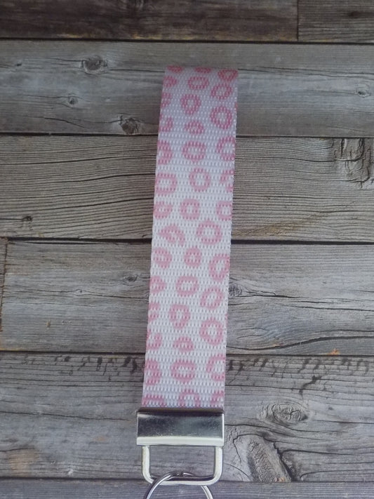 Keychain Wristlet - Pink Leopard Print 3