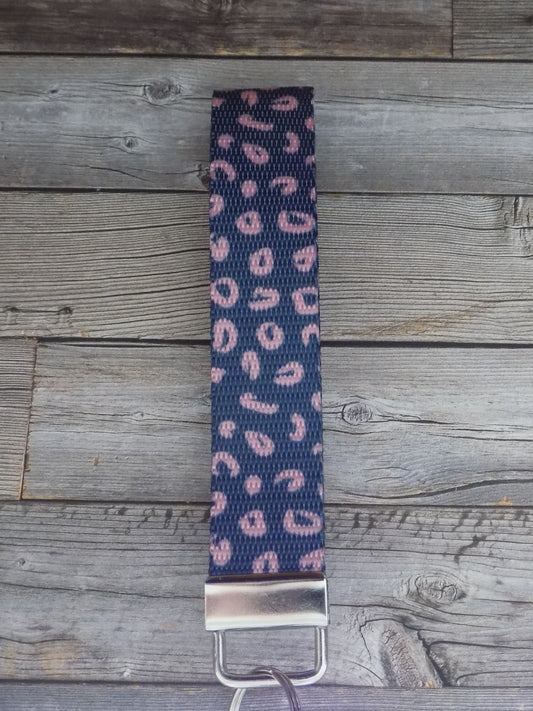 Keychain Wristlet - Pink Leopard Print 2