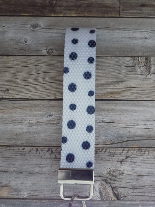 Keychain Wristlet - Be Mine Polka Dots