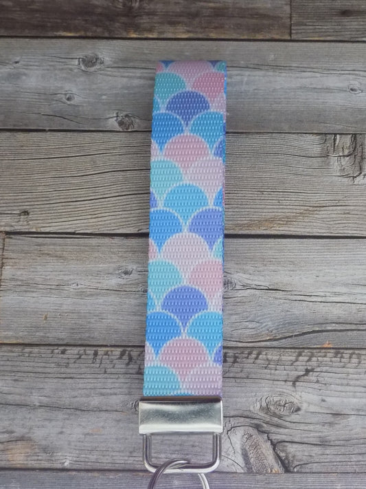 Keychain Wristlet - Mermaid Rainbow Scales