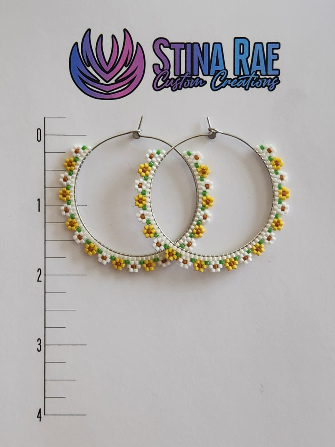 Flower Hoop Earrings