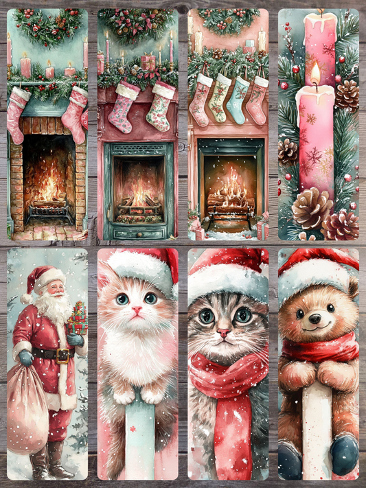 Pink and Mint Christmas A Standard Bookmarks