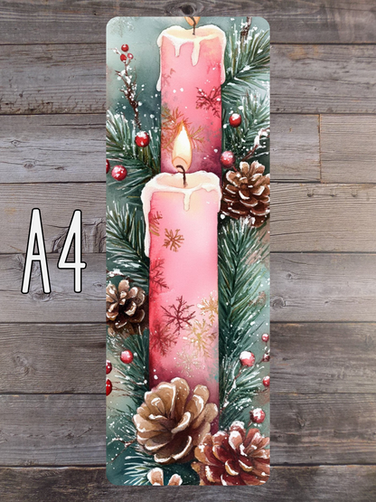 Pink and Mint Christmas A Standard Bookmarks