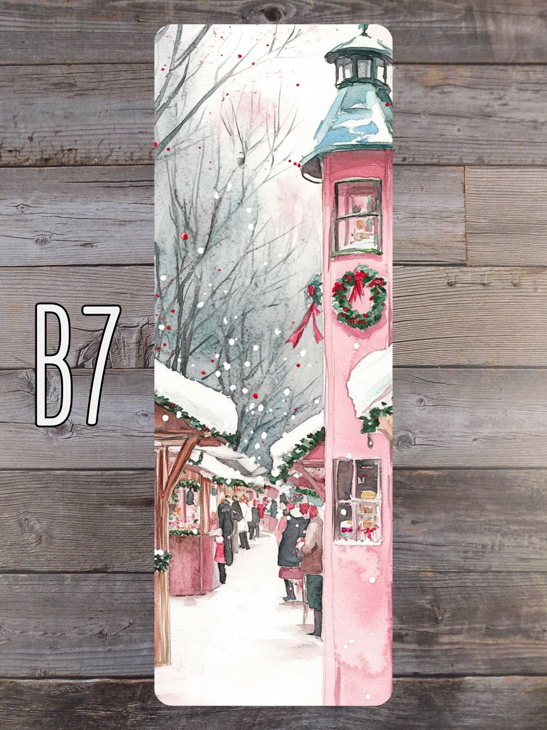 Pink and Mint Christmas B Standard Bookmarks