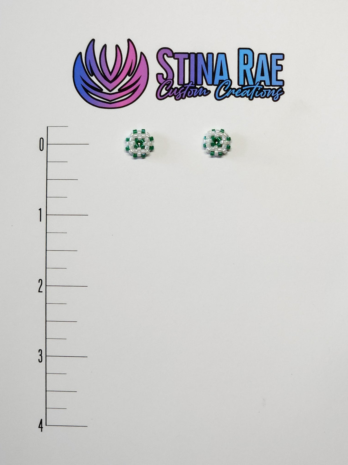 Round Puffy Stud Earrings