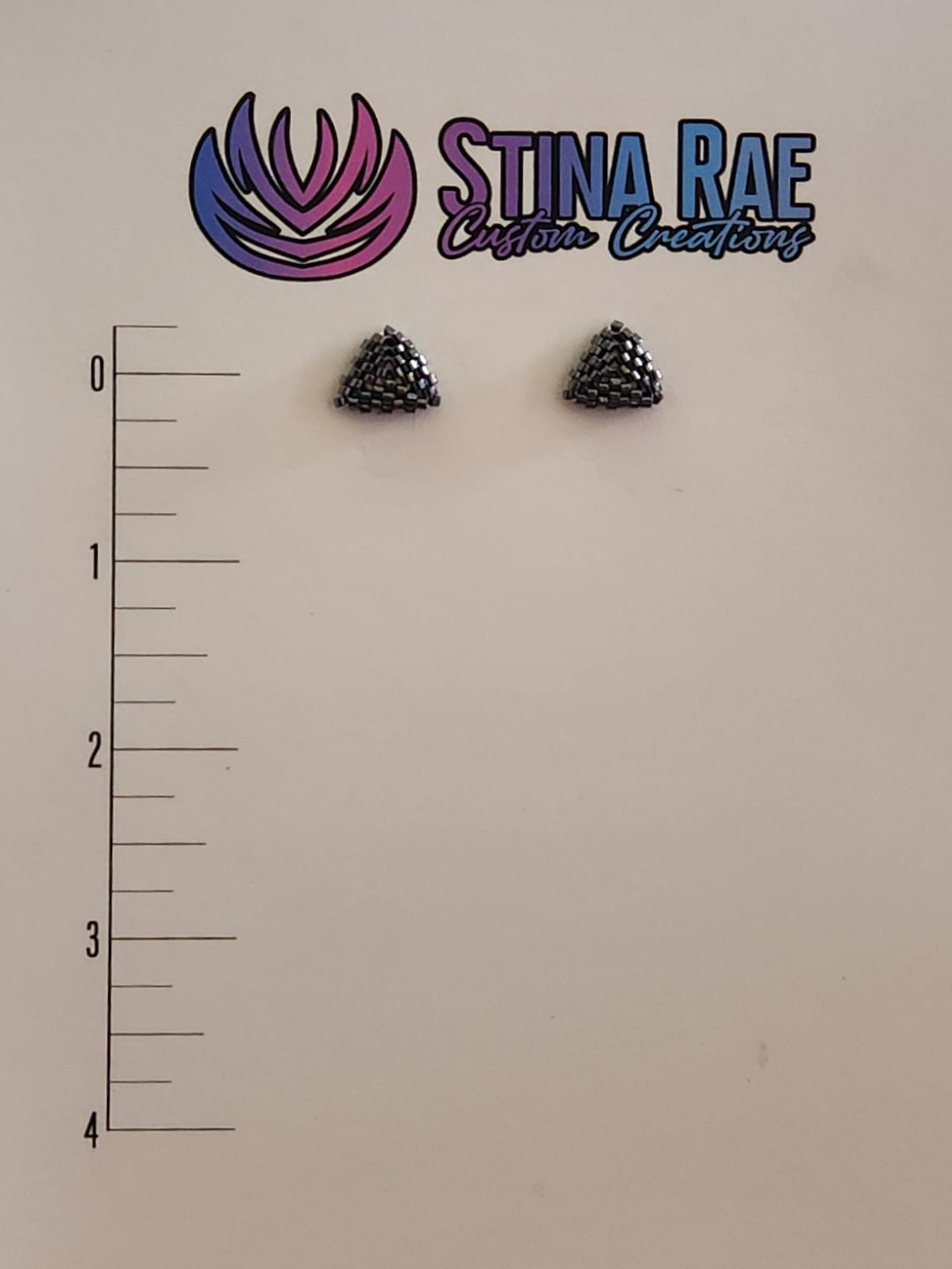 Triangular Puffy Stud Earrings