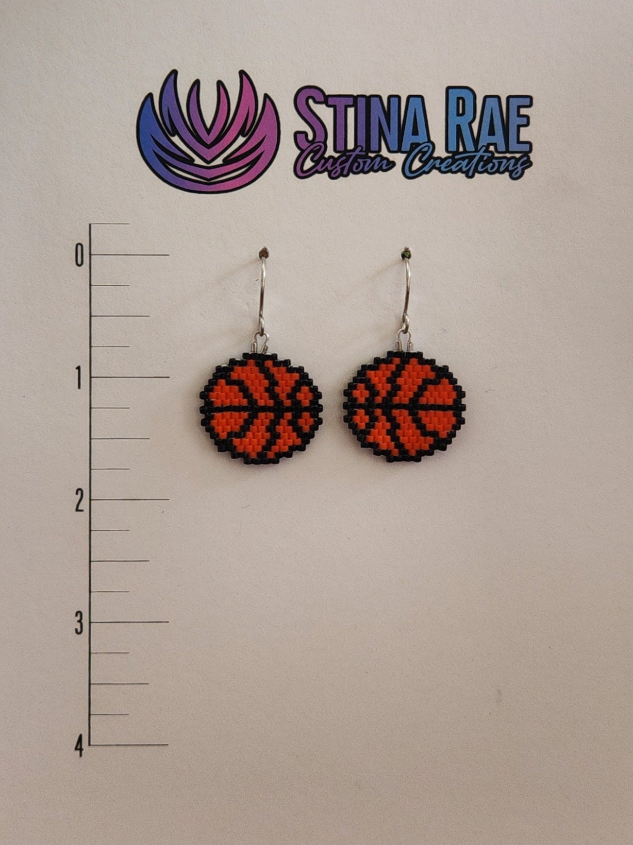 Large Basketball Earrings