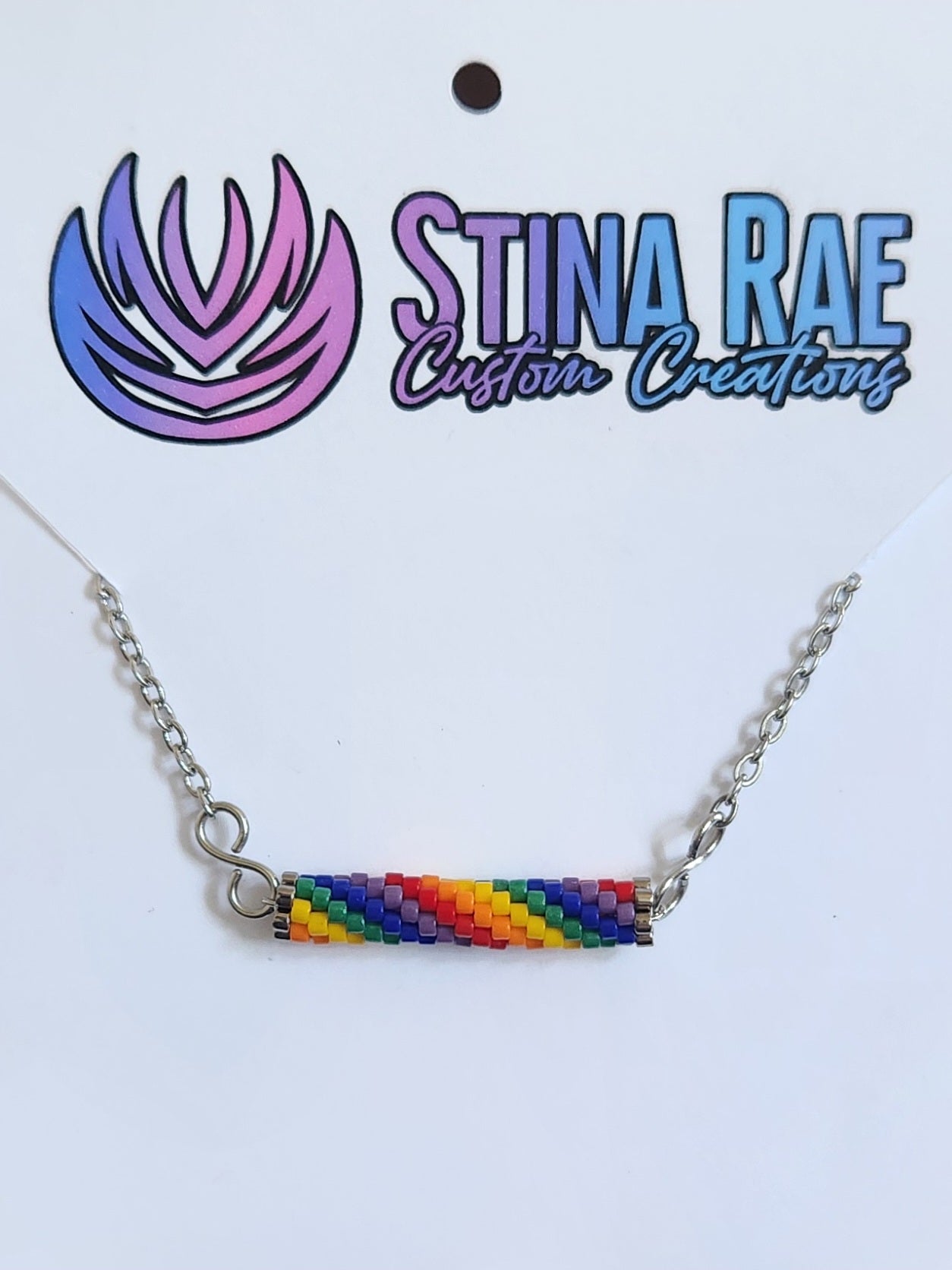 Tubular Horizontal Bar Necklace