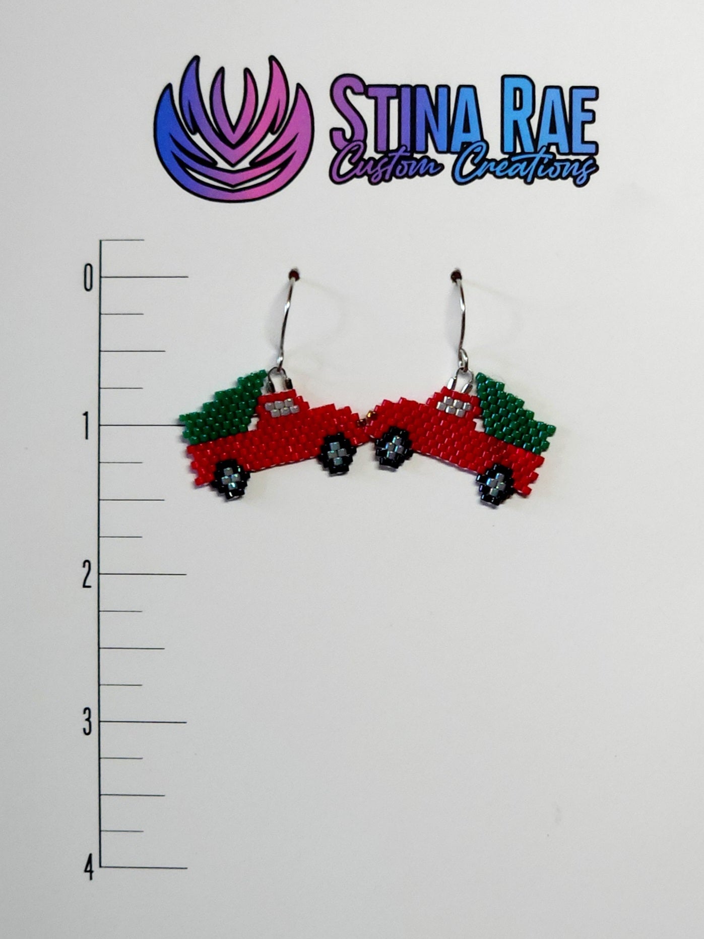 Red Truck Earrings