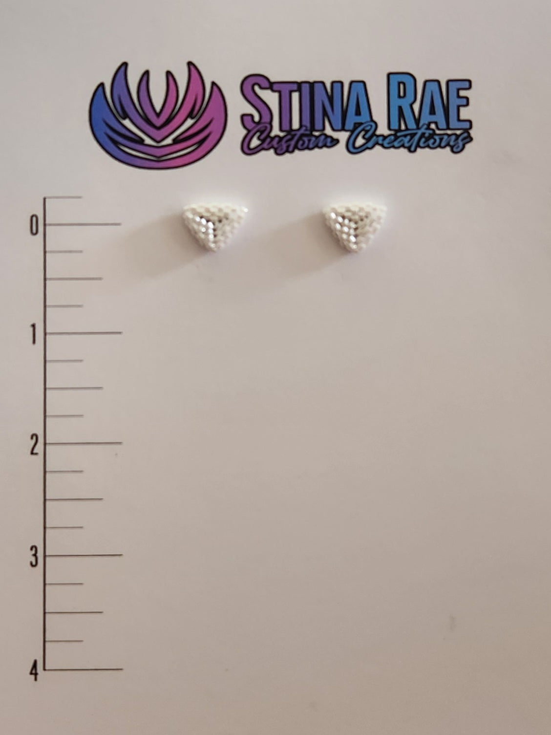 Triangular Puffy Stud Earrings