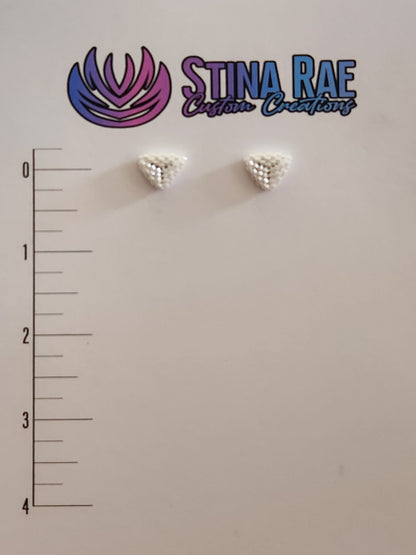 Triangular Puffy Stud Earrings