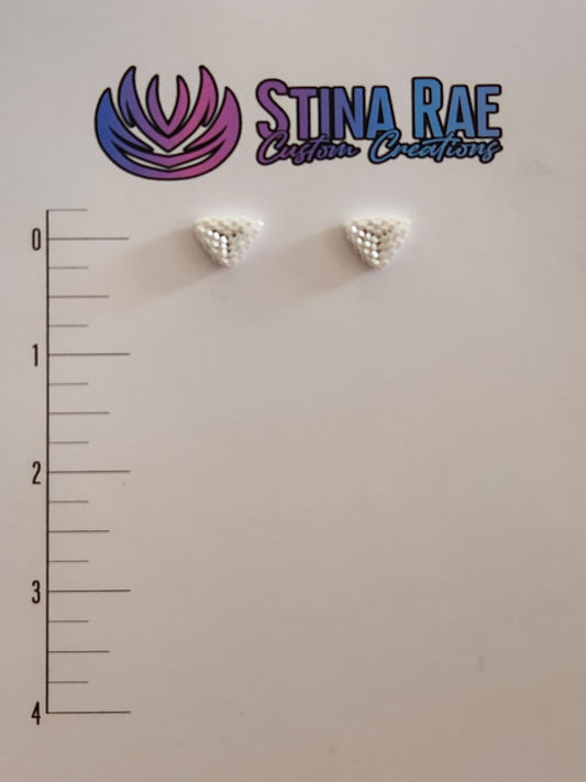 Triangular Puffy Stud Earrings