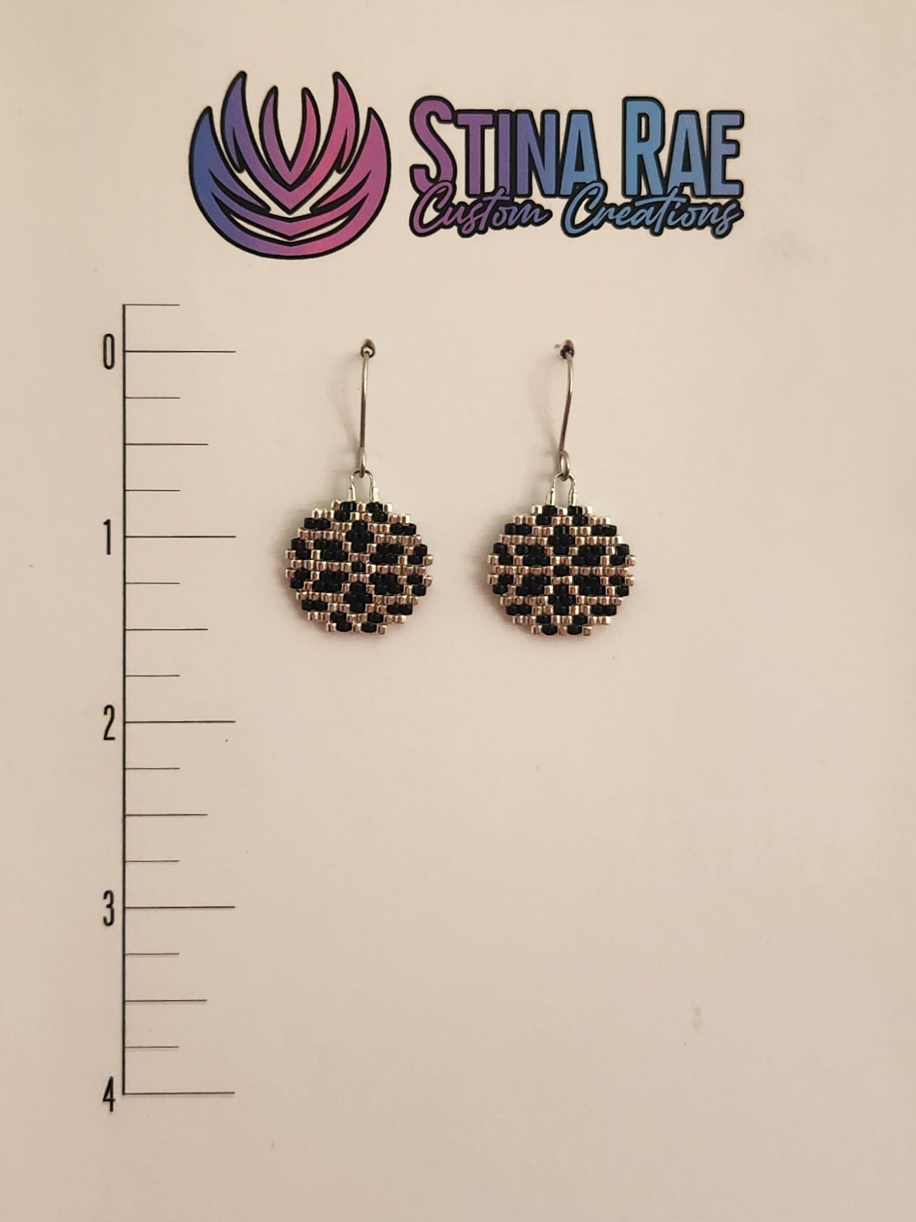 Small Round Snowflake Earrings