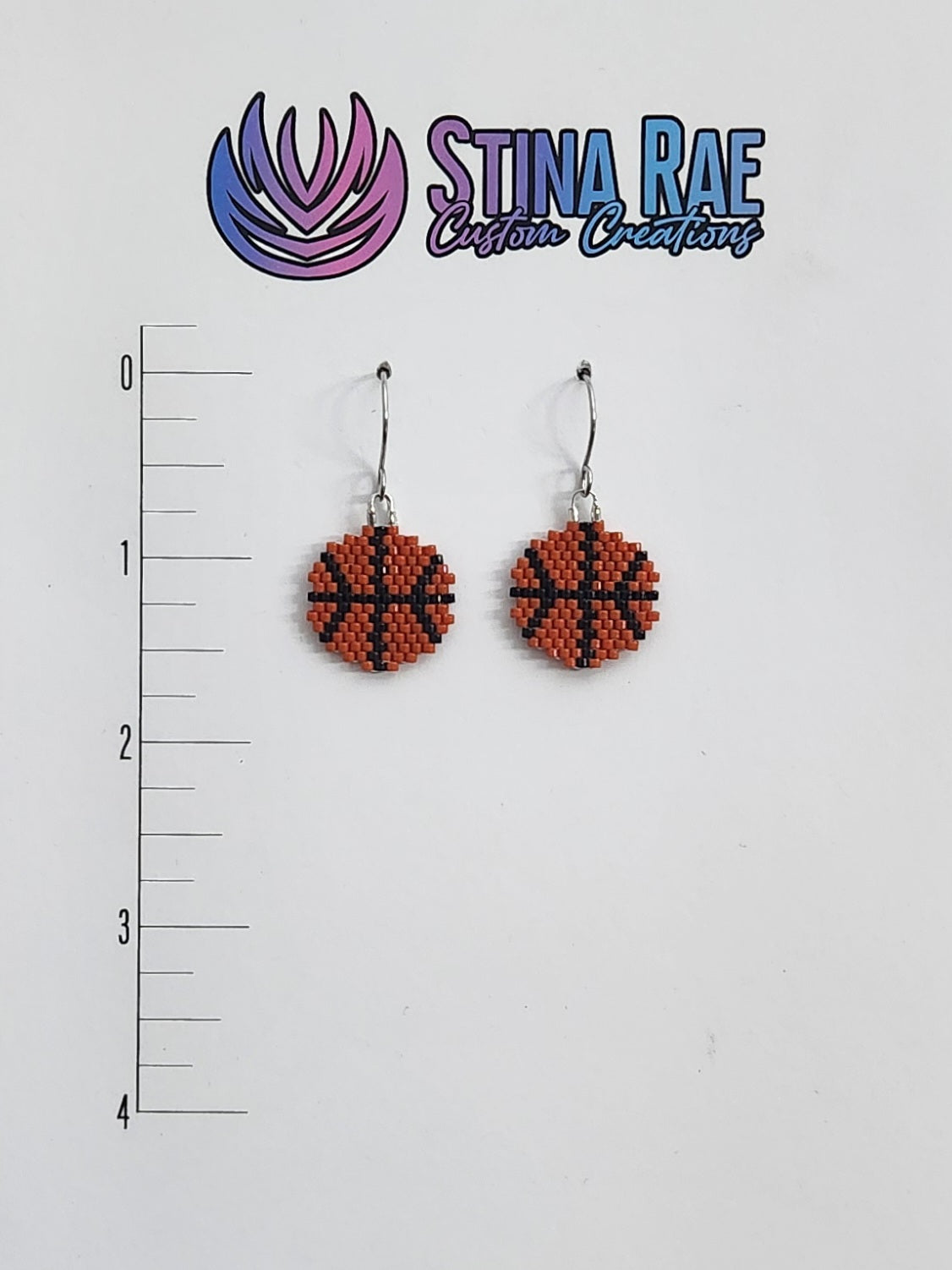 Small Basketball Earrings